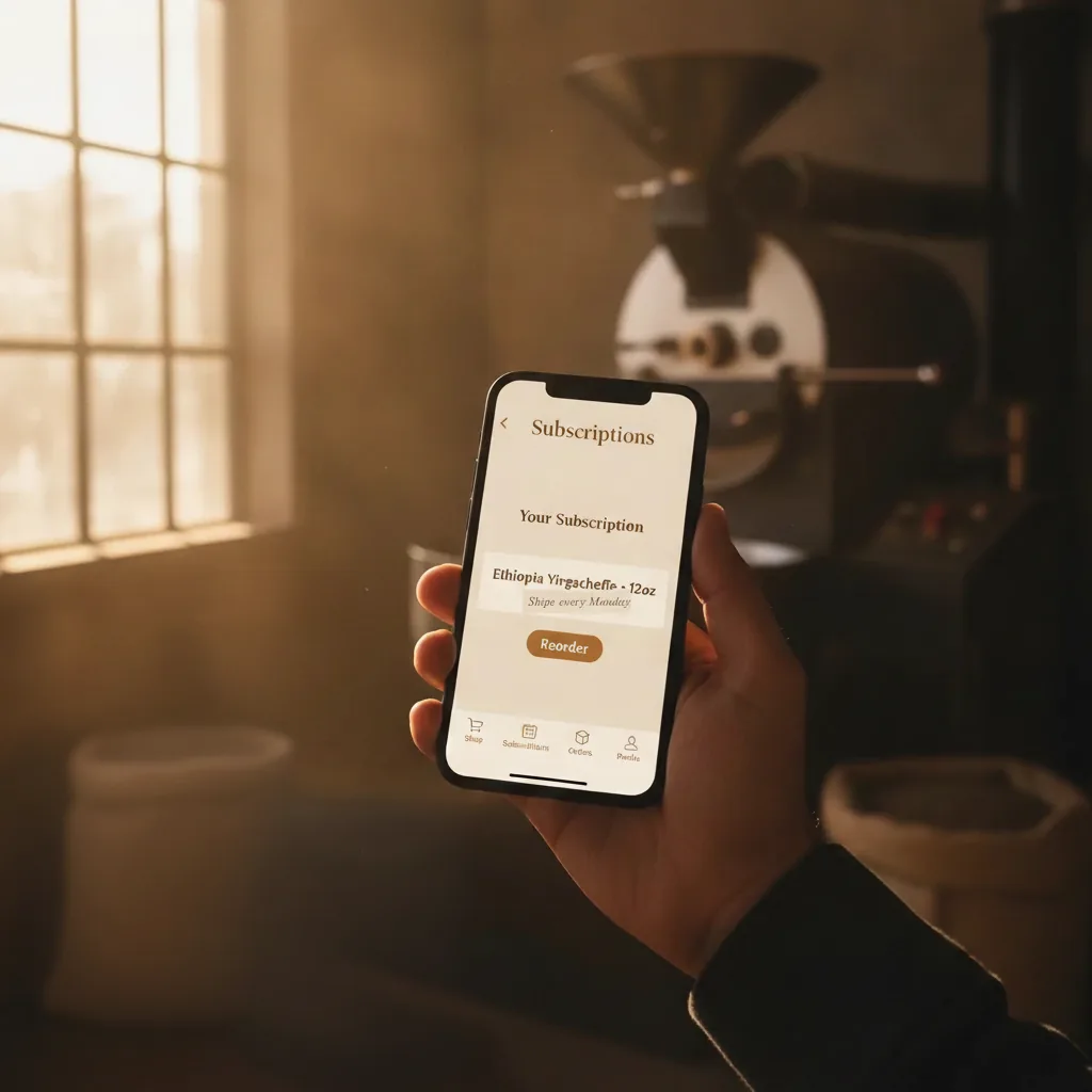 An example app screen: subscriptions — reorder in one tap