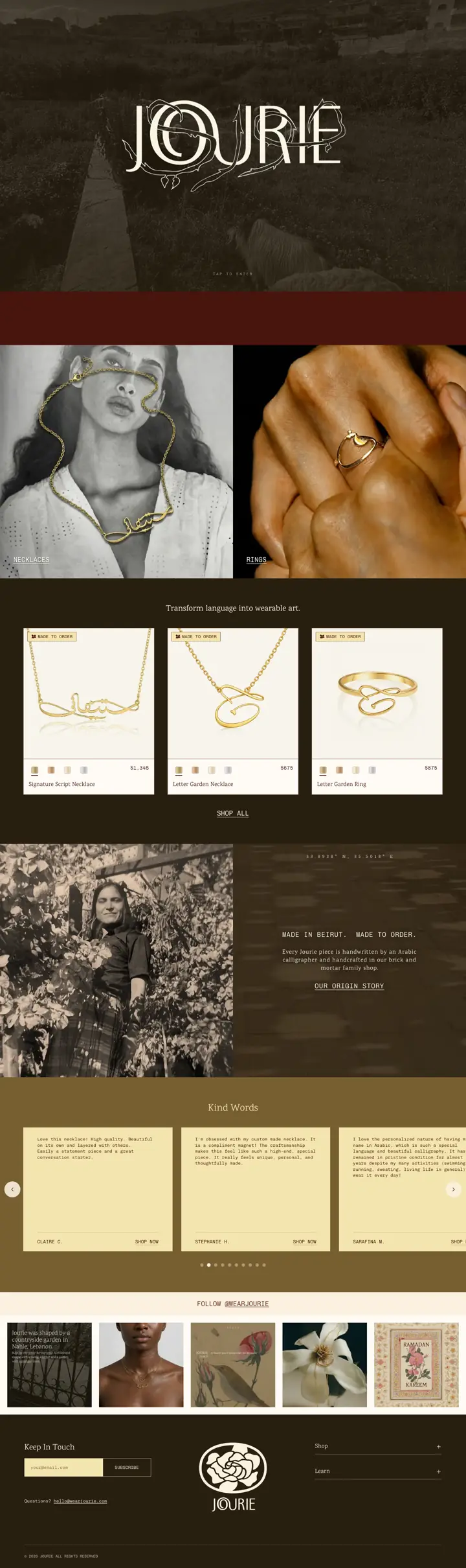The Jewelry store website, built and run by Daringly